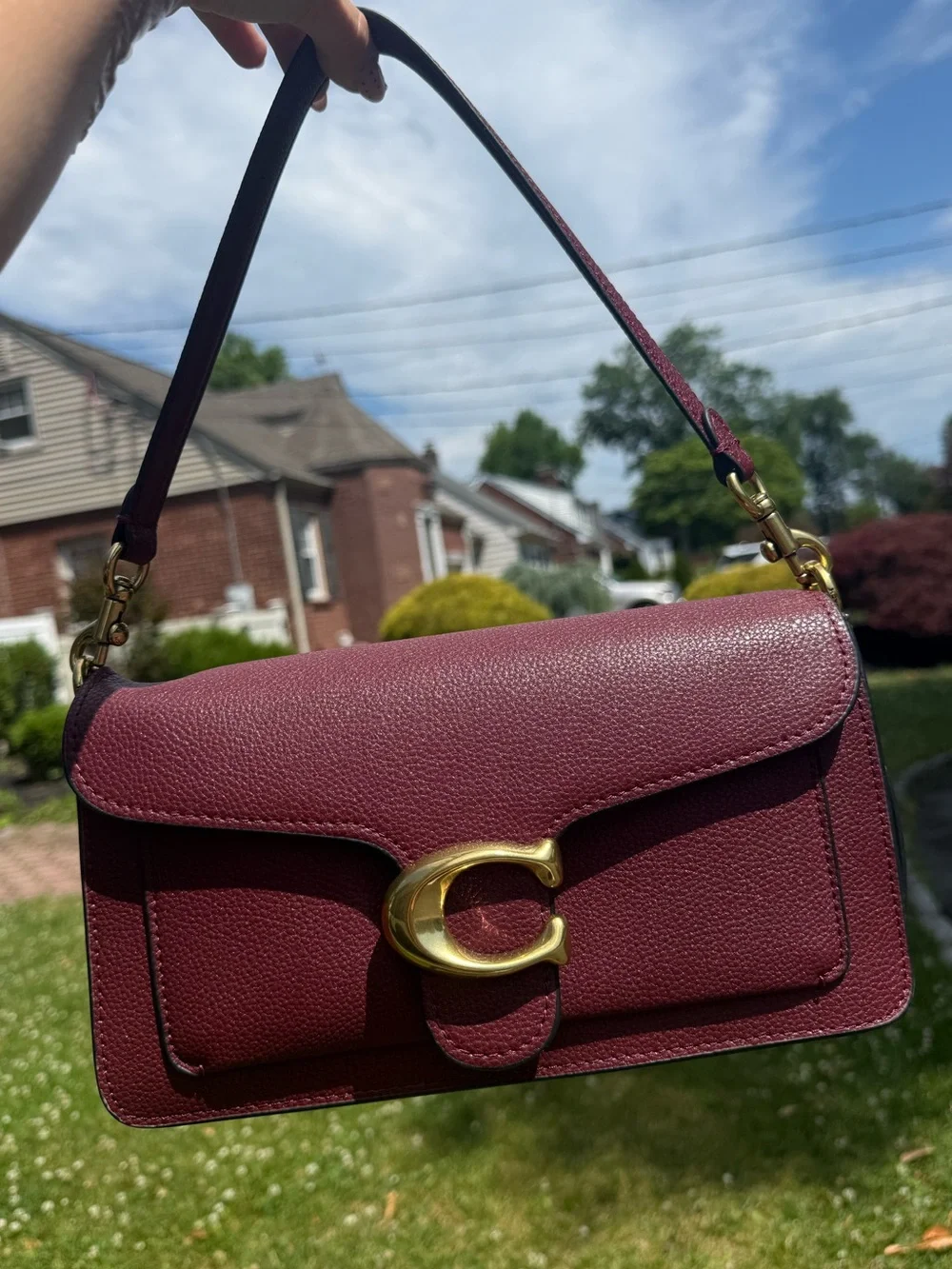 Coach Tabby 26 Pebbled Leather - Burgundy